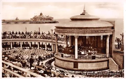 BR101485 the bandstand eastbourne real photo uk