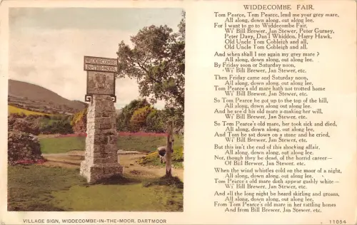 BR95909 Dorfschild Widecombe im Moor Dartmoor UK