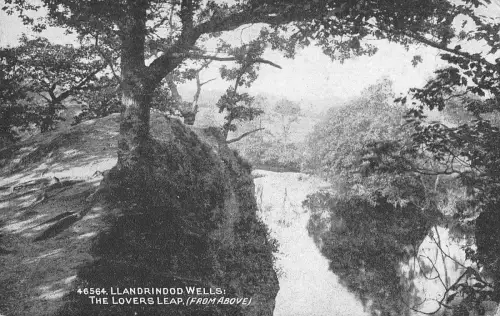 BR96896 llandrindod wells the loves leap sepiatone 46564 wales