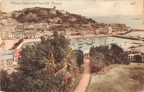 BR99638 Princess Gardens and Vane Hill Torquay UK
