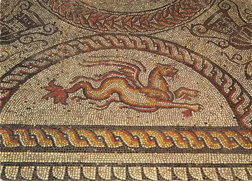 BT11400 Fishbourne Roman Palace Delphin Mosaik I im Nordflügel 1 2 Postkarte