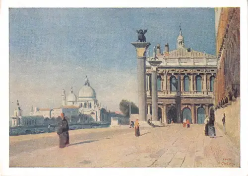 BT15739 jean baptiste camille corol Morgen in Venedig Farbe Moskau Postkarte