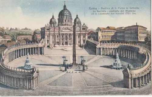 BF17440 basilica di s pietro in vaticano roma italy front/back image