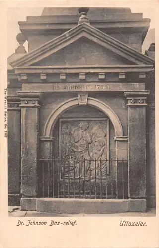 BR73365 Dr. Johnson Bas Relief Postkarte Uttoxeter UK