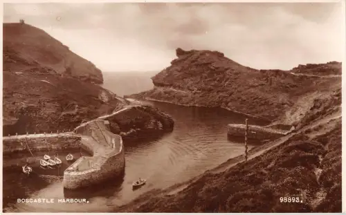 uk16025 boscastle harbour real photo uk