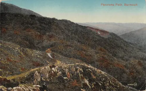 uk16701 panorama path barmouth wales uk