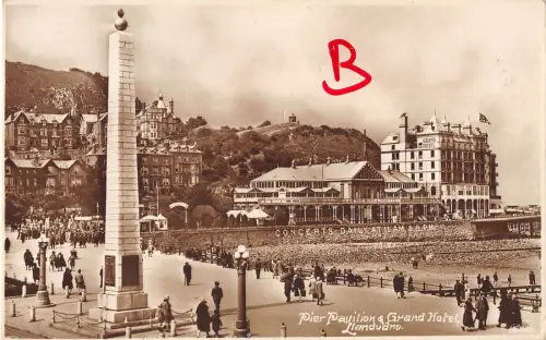 uk15985 pavilion and grand hotel llandudno wales real photo uk