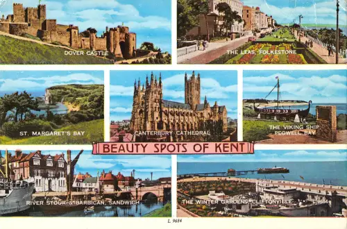 uk1981 beauty spots in kent real photo uk