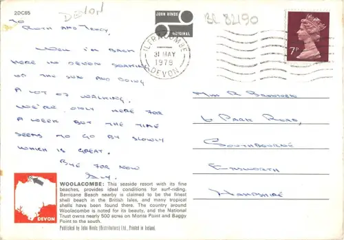 BR82190 woolacombe devon uk