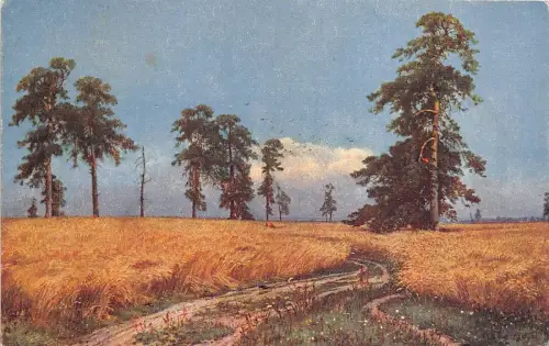 B94643 j i schischkine dans les selgles im Roggen Gemälde Postkarte