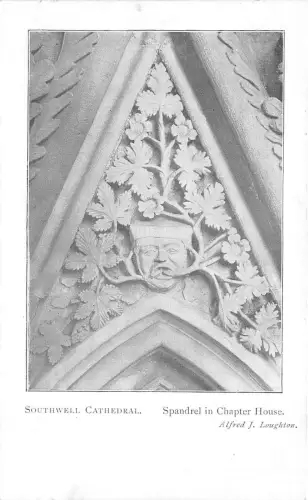 auk41013 Zwickel im Kapitelhaus Southwell Kathedrale Echtfoto UK