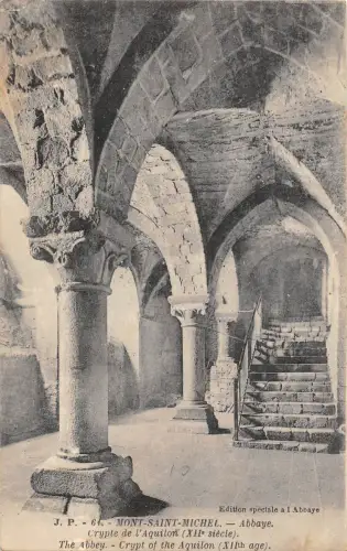 BF7848 abbaye crypte de la aquilon mont saint michel france Frankreich