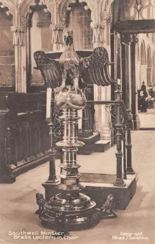 uk20339 Messing Rednerpult in Chior Southwell Minster Echtfoto UK