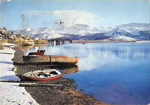 uk34877 barmouth mündung in winter wales uk