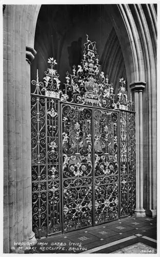 uk31843 schmiedeeiserne Tore in St Mary Redcliffe Bristol Echtfoto UK