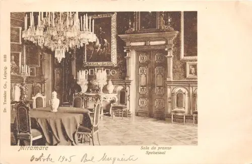 B13286 Trieste Miramare Sala da Pranzo
