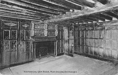 uk30399 historical oak room mint house pevensey real photo uk
