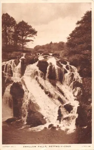 uk31068 swallow falls betws-y-coed wales real photo uk