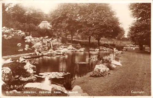 uk30507 rockery preston park brighton real photo uk
