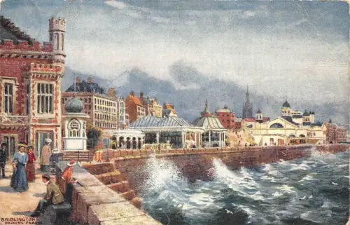 BR59530 Bridlington Princes Parade Gemälde Postkarte UK