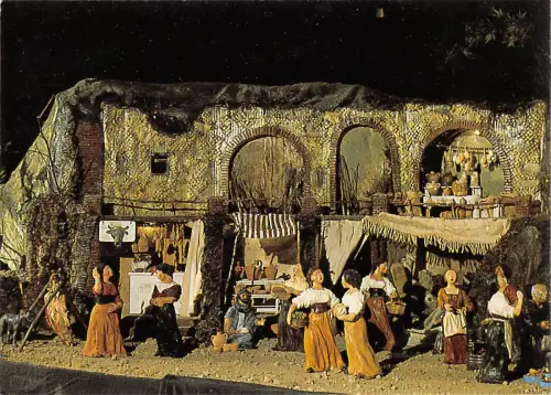 BT3138 Napoli Postkarte La Grande Creche de Naples de Salvatore Ferri Italien