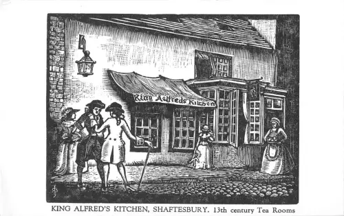 BR66493 Shaftesbury King Alfred S Küche Postkarte UK 14x9cm