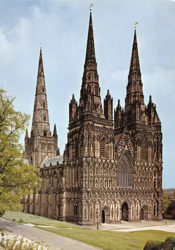 BR91566 lichfield cathedral the west front uk