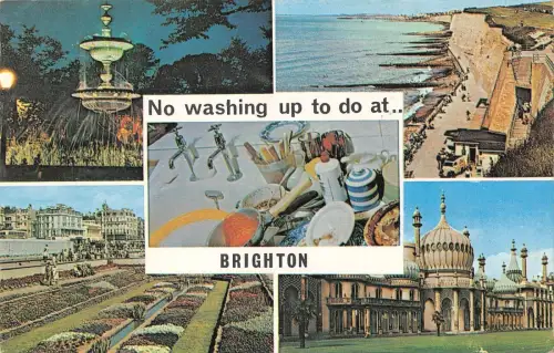 BR77575 kein Abwaschen bei Brighton UK 14x9cm