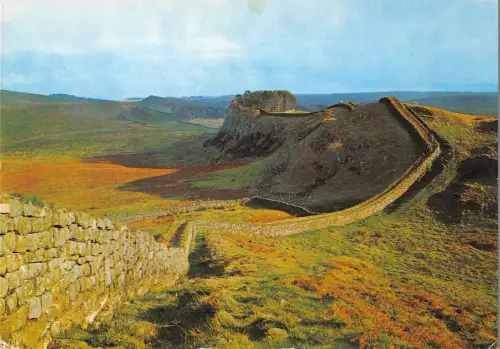 BR90746 roman wall at cuddy s crag northumberland uk