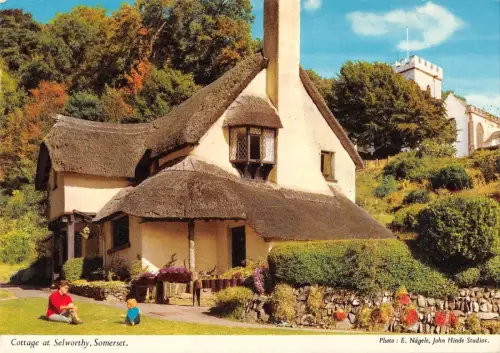 B102473 cottage at selworthy somerset uk