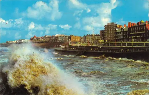 B101057 raue See bei Blackpool UK 14x9cm