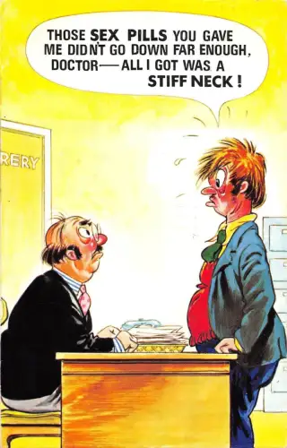 B98939 Mann beim Arzt Comics Meer Humor