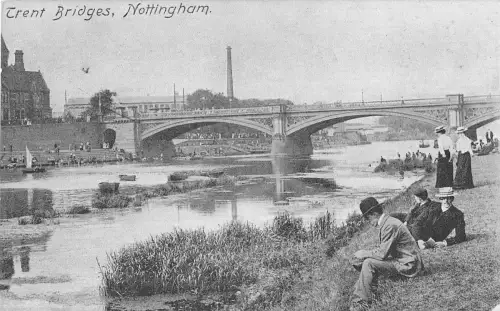 uk30615 trent bridges nottingham real photo uk