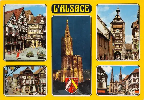 BR22601 La rue des marchands a Colmar Alsace multi views france