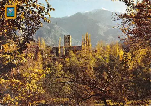 BT7043 abbaye de st Michel de Cuxa vue genera;e et le canigou France
