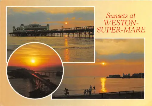 Lot242 uk sunset at weston super mare Somerset