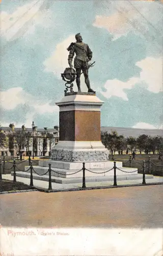BR79452 plymouth drake s statue uk