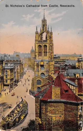uk12930 st nicholas cathedral from castle newcastle uk
