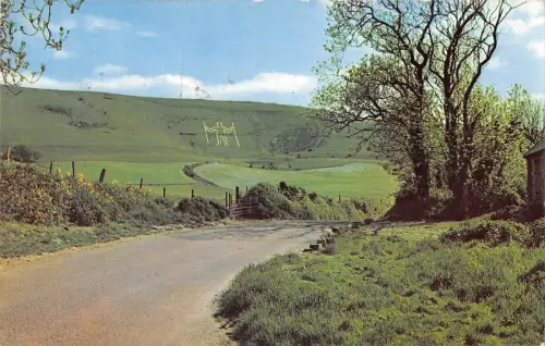 B101510 wilmington giant a sussex landmark uk 14x9cm