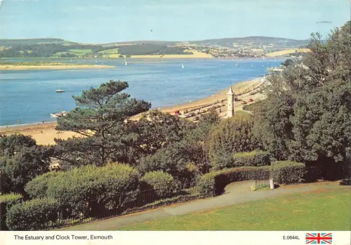 BR89132 the mündung and clock tower exmouth uk