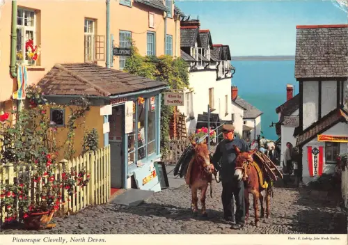 B100084 malerischer Clovelly North Devon Donkey Anne UK