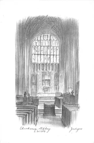 BR66492 Sherborne Abbey Postkarte Dorchester UK 14x9cm