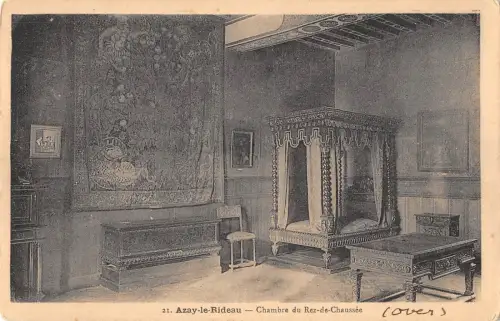 BF9977 chambre du rez de chaus chateau d azay le rideau france Frankreich