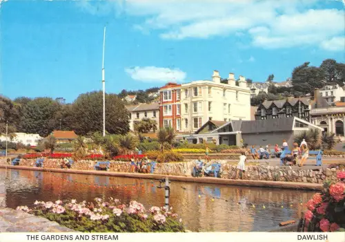 BR76259 the gardens and stream dawlish uk