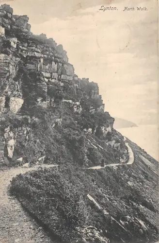uk16514 north walk lynton real photo uk