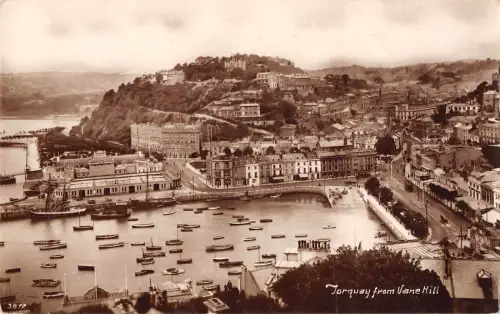 uk12406 torquay from vane hill real photo uk