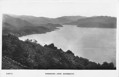 uk30579 panorama view barmouth wales real photo uk