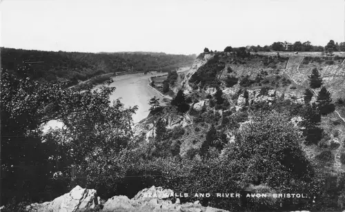 uk29269 sea walls and river avon bristol real photo uk