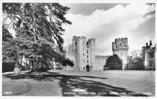 BR80295 Echtfoto Warwick Castle der Uhrturm und Caesar S Tower UK