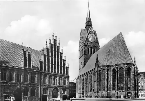 BG1775 hannover marktkirche und altes rathaus l CPSM 14x9,5cm germany